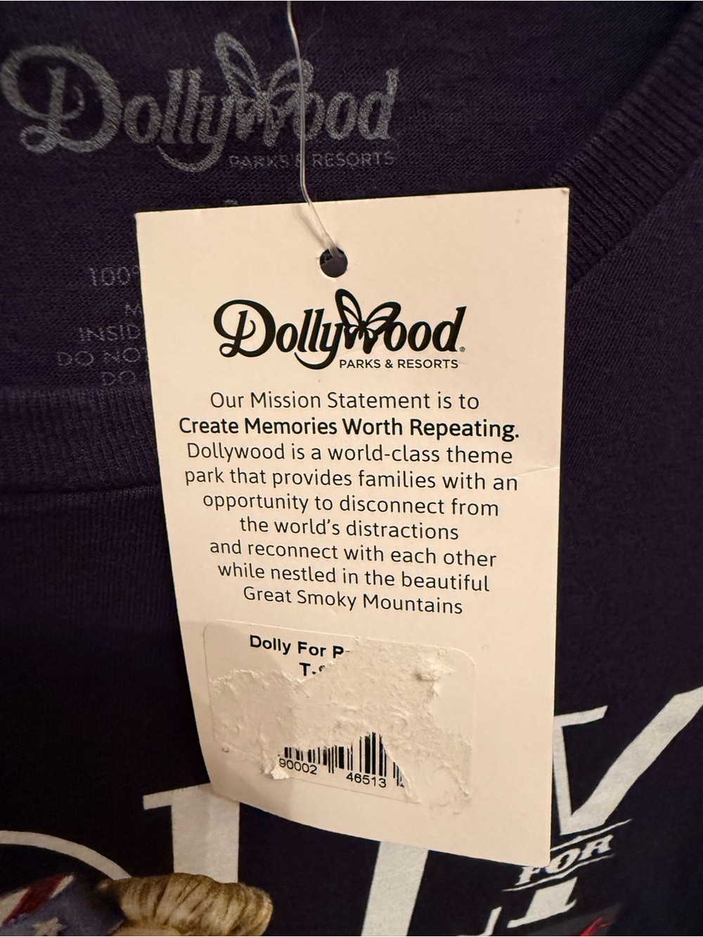 DollyWood “Dolly for President” Navy Graphic Tee Small - Picture 4 of 5
